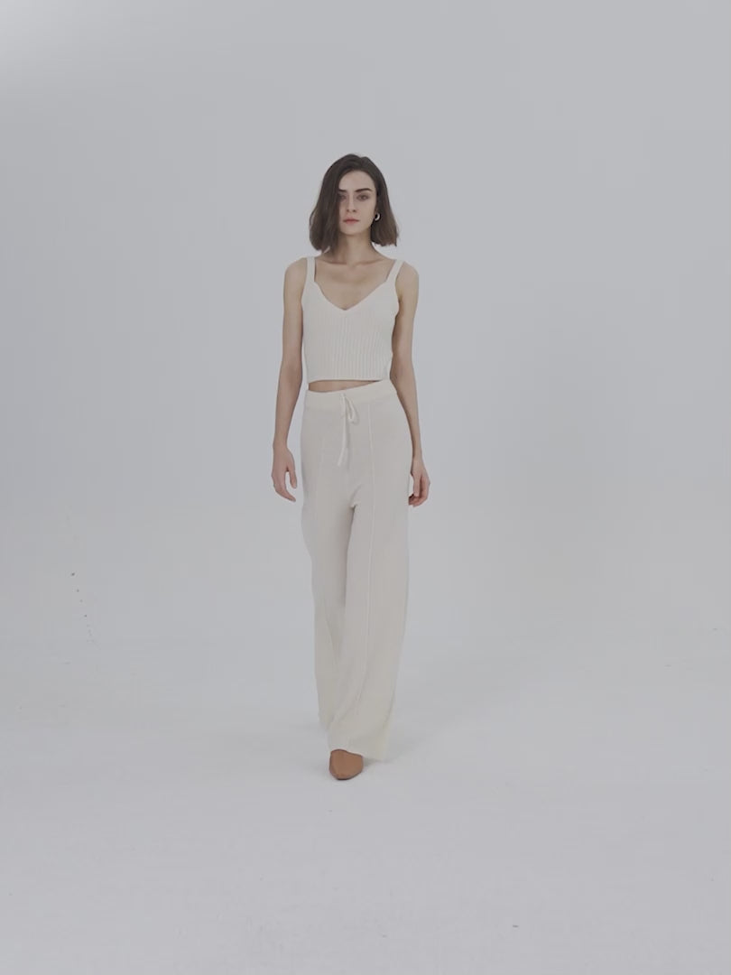 Pearl White Cashmere Pants