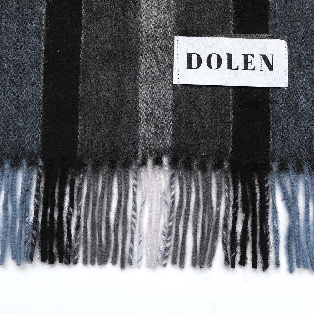 SLIM & SHORT FRINGED CASHMERE SCARF