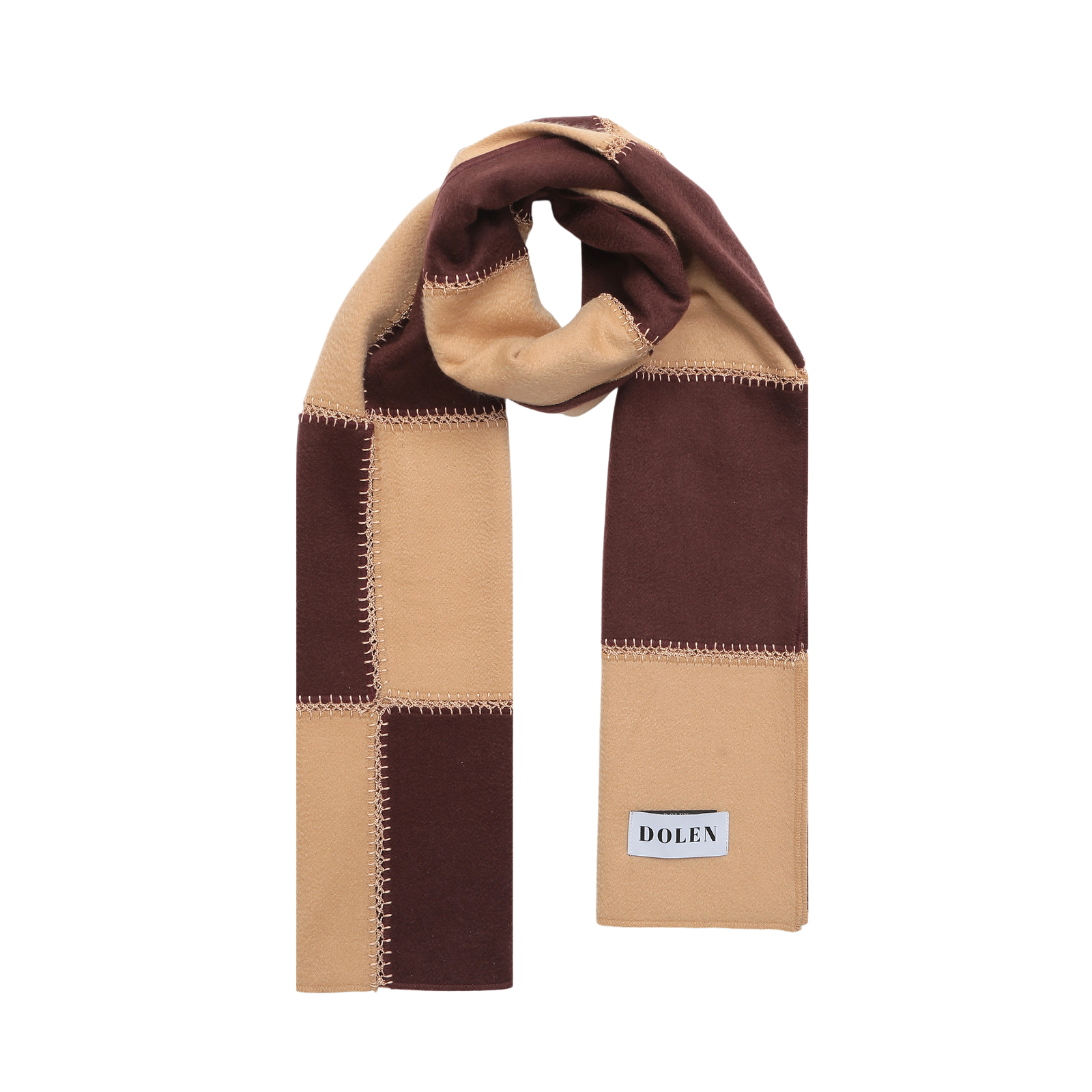 GIANT CHECK CASHMERE SCARF