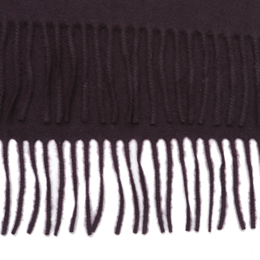 CLASSIC CASHMERE SCARF-DARK MULBERRY